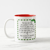 De lijnen zijn lang... tweekleurige koffiemok (Links)