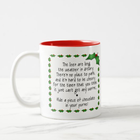 De lijnen zijn lang... tweekleurige koffiemok (Links)