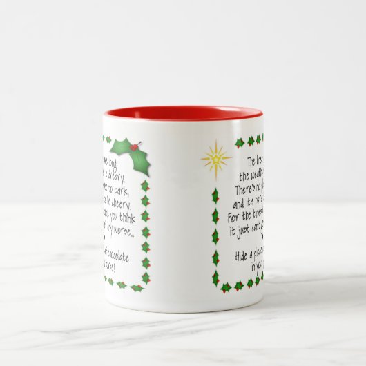 De lijnen zijn lang... tweekleurige koffiemok (Center)