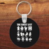 De lijst met grappige Ghost Puns Halloween kostuum Sleutelhanger (Voorkant)