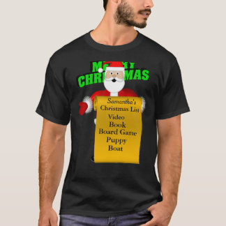 De lijst met kerstdoelen personaliseren t-shirt