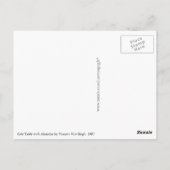 De Lijst van de koffie met Alsem door Vincent van Briefkaart (Achterkant)