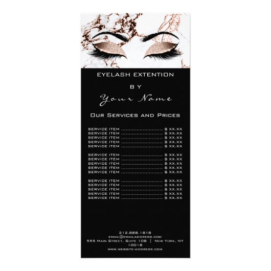 De Lijst van de prijs knoopt de Uitbreiding van he Reclamekaart (Achterkant)