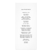 De Lijst van de Prijs van de Diensten van de Salon Reclamekaart (Achterkant)