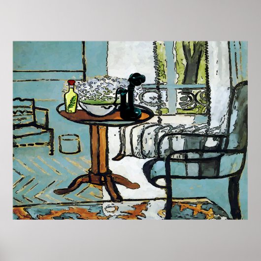 De Lijst van de telefoon, Matisse Stijl Poster (Voorkant)