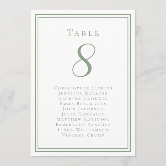 De Lijst van de Vraag van de Lijst van het Aantal  Kaart (Voorkant)