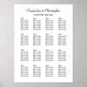 De lijst van de weddenschap het zittingsgrafiek zw poster (Voorkant)