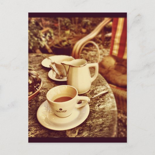 De Lijst van de Winkel van de koffie Briefkaart (Voorkant)