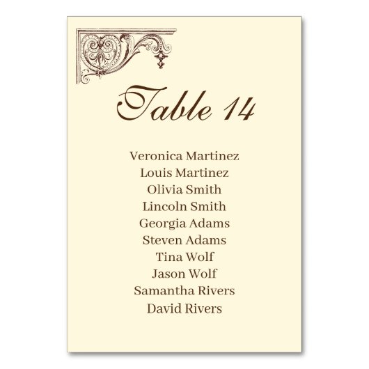 De lijst van het de lijstaantal van de bruiloft ga kaart (Achterkant)