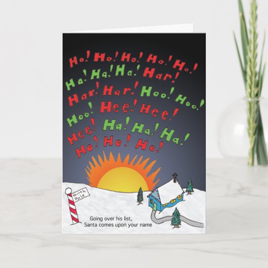 De Lijst van Kerstmis Feestdagen Kaart (Voorkant)