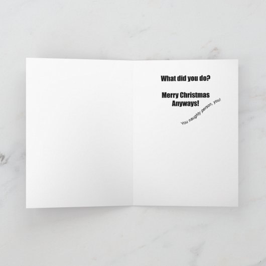 De Lijst van Kerstmis Feestdagen Kaart (Binnen)