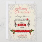 De lijst van Nice van de Sneeuwkerstman Feestdagenkaart (Voorkant)