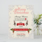 De lijst van Nice van de Sneeuwkerstman Feestdagenkaart (Staand voorkant)