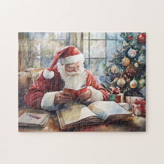 De lijsten van de Kerstman Legpuzzel (Horizontaal)
