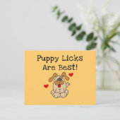 De Likken van het puppy zijn Beste T-shirts en Briefkaart (Staand voorkant)