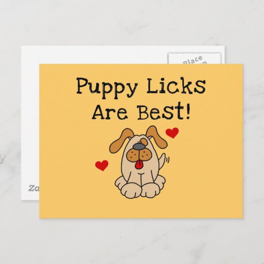 De Likken van het puppy zijn Beste T-shirts en Briefkaart (Voorkant / Achterkant)