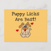 De Likken van het puppy zijn Beste T-shirts en Briefkaart (Voorkant)