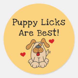 De Likken van het puppy zijn Beste T-shirts en Ronde Sticker