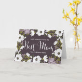 De lila Bloei van Anemonen | Gelukkige Kaart van (Gele Bloem)