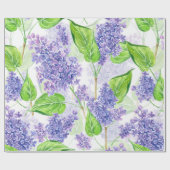 De lila bloemen van de waterverf cadeaupapier (Vlak)