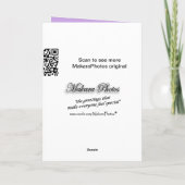 De lila Paarse Ovale Verjaardag past om het even Kaart (Achterkant)