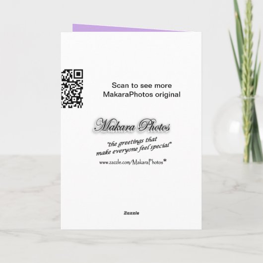 De lila Paarse Ovale Verjaardag past om het even Kaart (Achterkant)