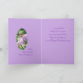De lila Paarse Ovale Verjaardag past om het even Kaart (Binnen)