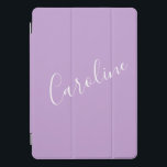 De Lila Paarse Vaste Kleur van het manuscript Gepe iPad Pro Cover<br><div class="desc">Cute Script Lila Paars Solid Color Persoonlijke naam iPad Pro Hoesje</div>