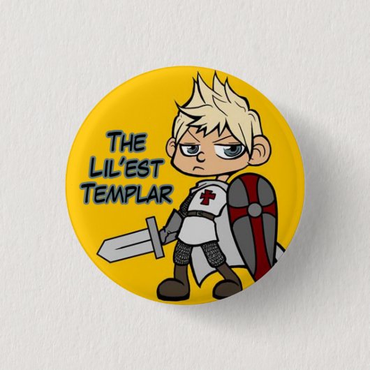 De Lil'est Templar Ronde Button 3,2 Cm (Voorkant)