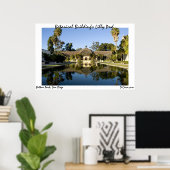 De Lilly Pond van het Botanische Gebouw Poster (Thuiskantoor)