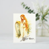 De Lily Maid met Lancelot's Shield Briefkaart (Staand voorkant)