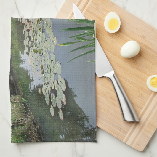 De Lily Pond bij RHS Wisley Theedoek (Quarter Fold)