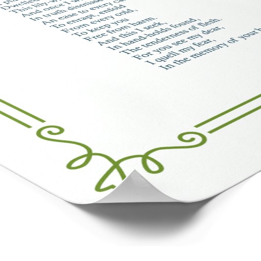 De Lily Shroud - gedicht over liefde en dood - afd Poster (Hoek)