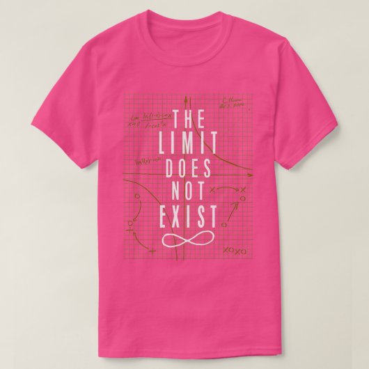 De limiet bestaat niet 1 t-shirt (Design voorkant)