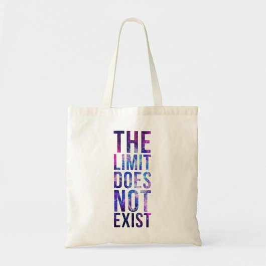De limiet bestaat niet. tote bag (Voorkant)