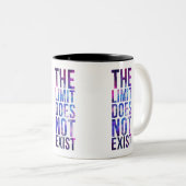 De limiet bestaat niet. tweekleurige koffiemok (Voorkant rechts)