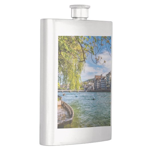 De Limmat-rivier, Zürich Flacon (Rechts)