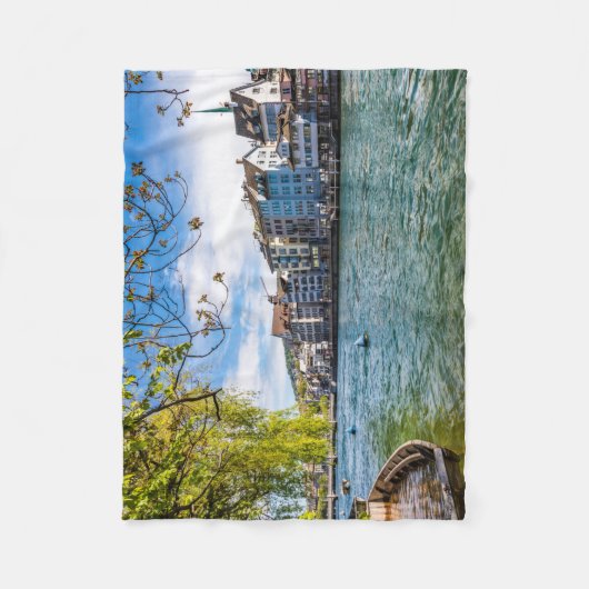 De Limmat-rivier, Zürich Fleece Deken (Voorkant)