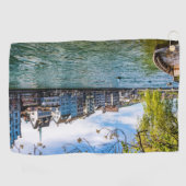 De Limmat-rivier, Zürich Golfhanddoek (Horizontaal)