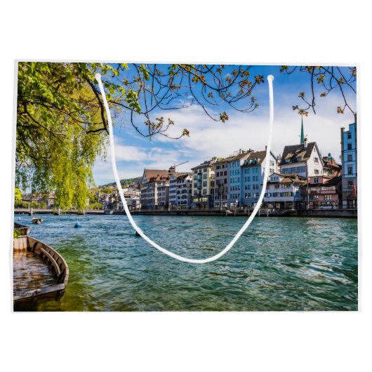 De Limmat-rivier, Zürich Groot Cadeauzakje (Achterkant)