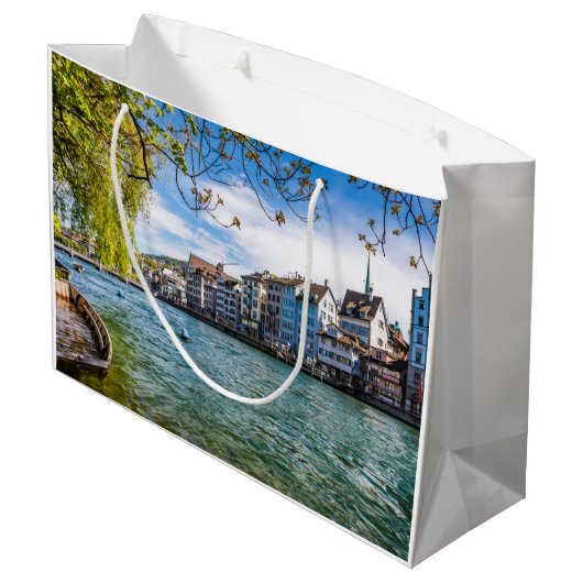 De Limmat-rivier, Zürich Groot Cadeauzakje (Achterkant Gekanteld)