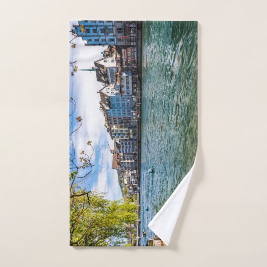 De Limmat-rivier, Zürich Handdoek (Handdoek)