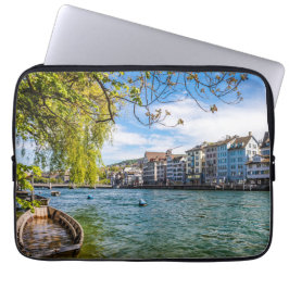 De Limmat-rivier, Zürich Laptop Sleeve