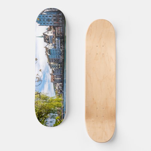 De Limmat-rivier, Zürich Persoonlijk Skateboard (Voorkant)