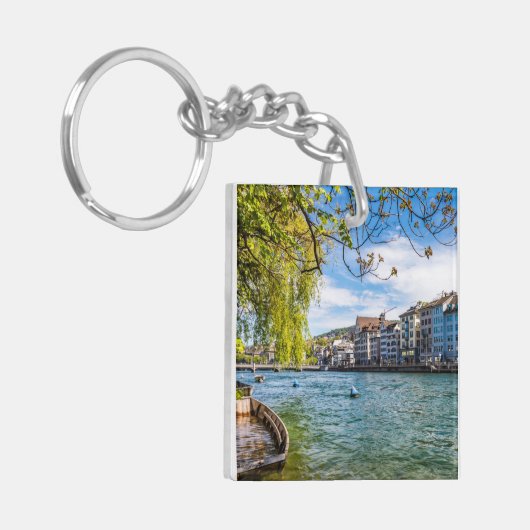 De Limmat-rivier, Zürich Sleutelhanger (Voorkant Links)