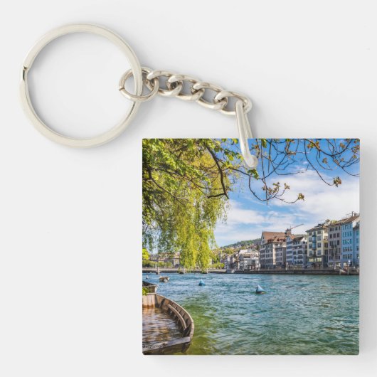 De Limmat-rivier, Zürich Sleutelhanger (Voorkant)
