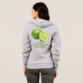 De limoen, sappig, vers groen fruit hoodie (Achterkant volledig)