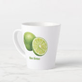 De limoen, sappig, vers groen fruit latte mok (Linkerhoek)