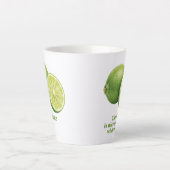 De limoen, sappig, vers groen fruit latte mok (Voorkant)