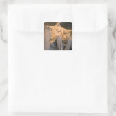 De Lincoln Memorial in Washington DC. Vierkante Sticker (Tas)